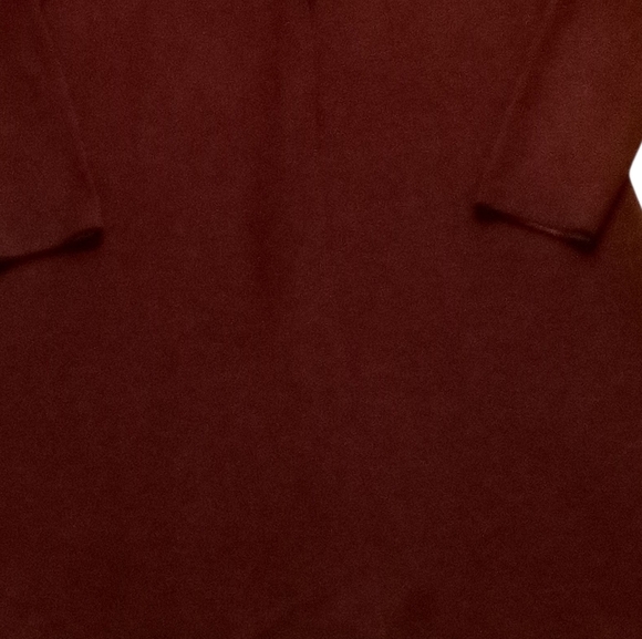 Chic Burgundy and Tan Women's Cardigan - Picture 7 of 14